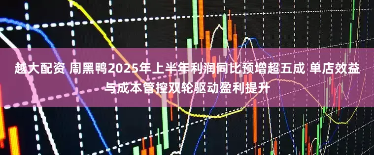 越大配资 周黑鸭2025年上半年利润同比预增超五成 单店效益与成本管控双轮驱动盈利提升