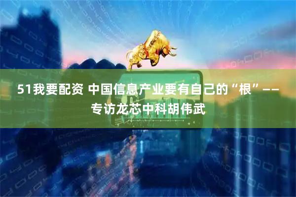 51我要配资 中国信息产业要有自己的“根”——专访龙芯中科胡伟武