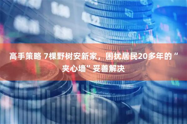 高手策略 7棵野树安新家，困扰居民20多年的“夹心墙”妥善解决